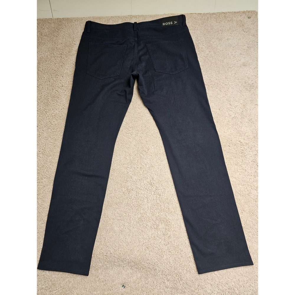 Hugo Boss Delaware Slim Fit Performance Stretch Pants Navy Blue 36/32 50477048 - Picture 9 of 11